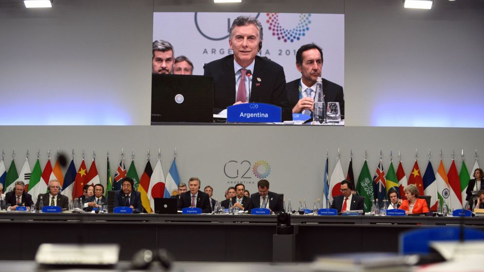 Mauricio Macri durante la reunión de líderes del G20 en Argentina