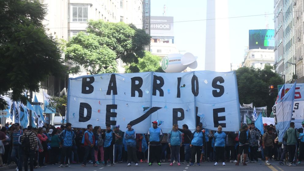 Barrio de Pie concentrará a las 13 en el Congreso (Rubén Paredes/Crónica).