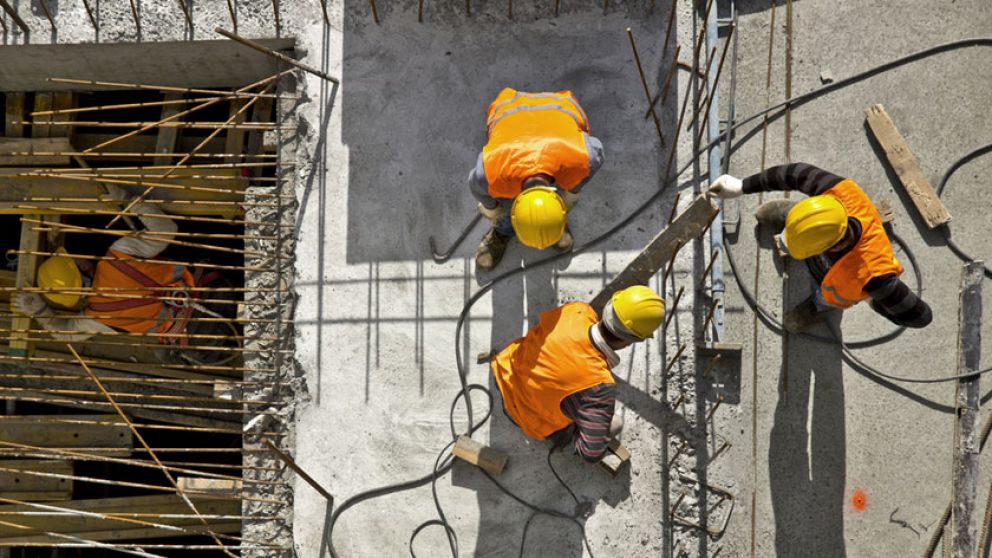 La construcción tuvo una fuerte baja de 7,8% interanual