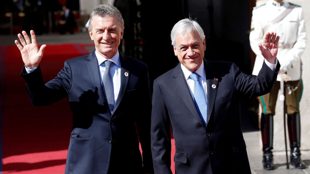 Macri con el presidente de Chile, Sebastián Piñera