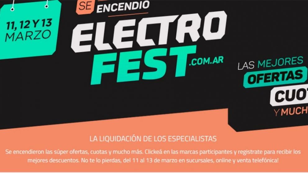 ElectroFest: comenzaron las ofertas en más de diez firmas