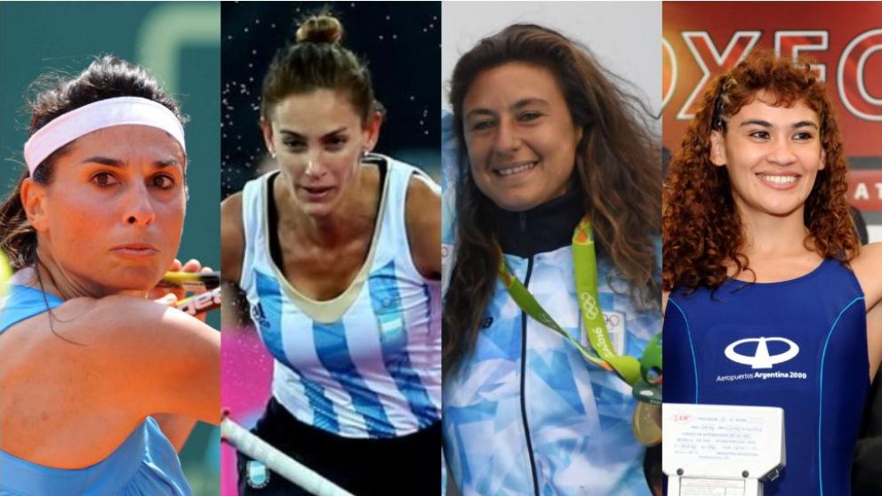 Sabatini, Aymar, Carranza y Acuña: deportistas argentinas.