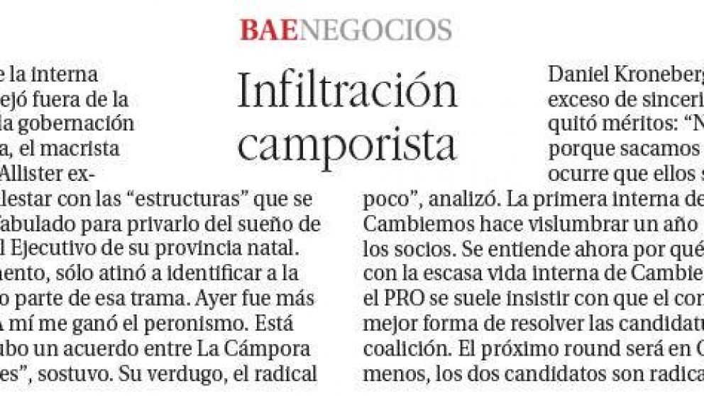 Infiltración camporista