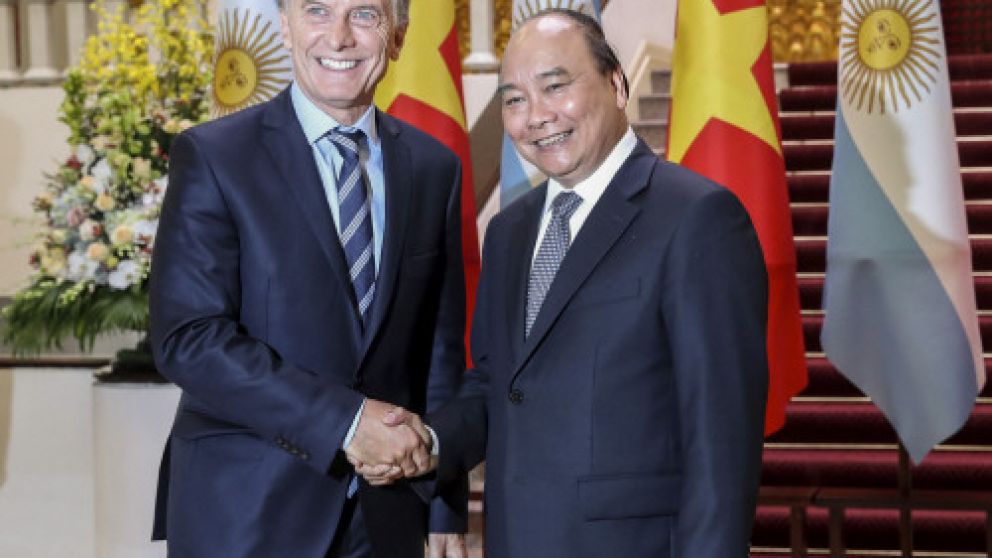 Macri fue recibido por su par Nguyen Phu Trong