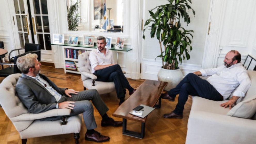 Peña y Frigerio recibieron a Kroneberger en la Rosada