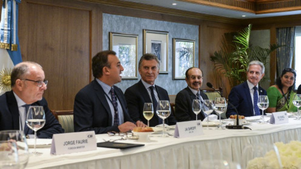 Macri compartió un almuerzo con CEOs de empresas de la India