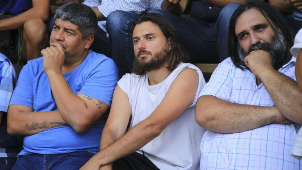 Grabois en una movilización con otros referentes sociales
