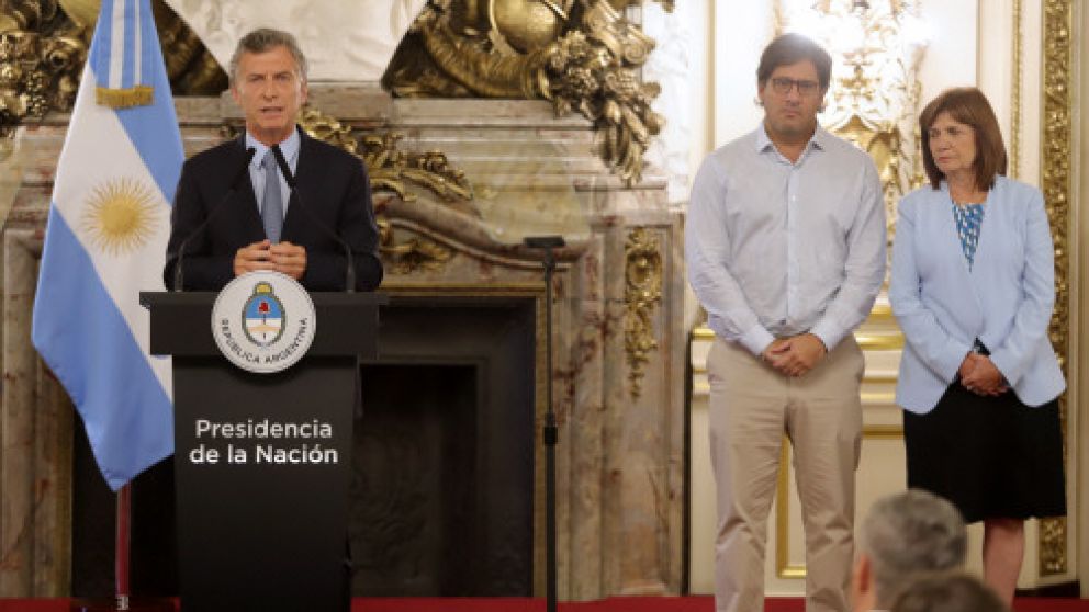 Macri anunció la medida junto a Garavano y a Bullrich