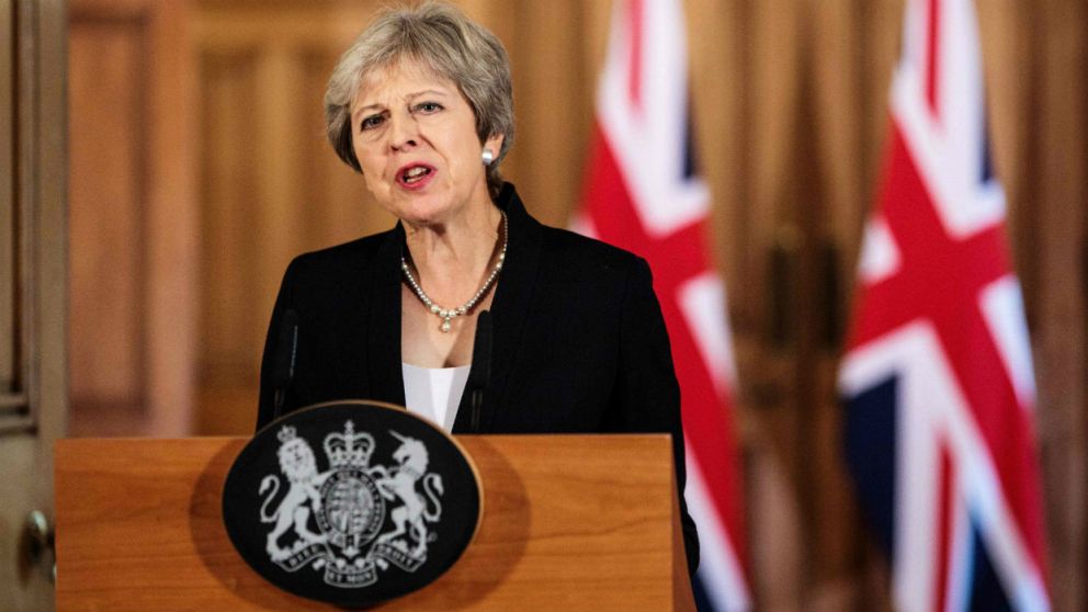 La primer ministra británica, Theresa May