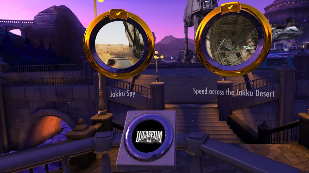 Películas en VR -breves- en el entorno Star Wars, uno de los contenidos de Disney para celulares remota de contenidos