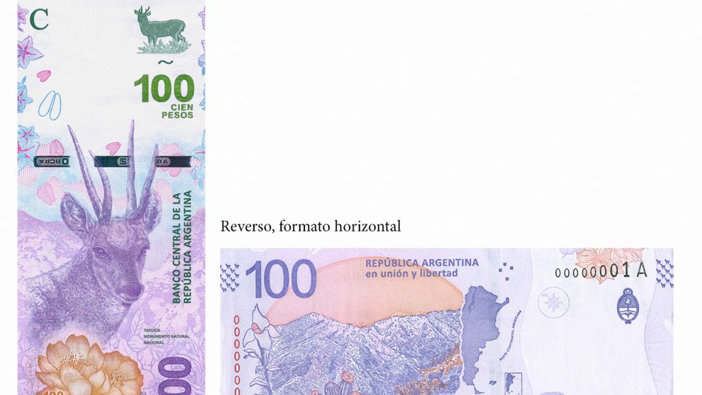 Los nuevos billetes de $100 tienen la imagen de una taruca
