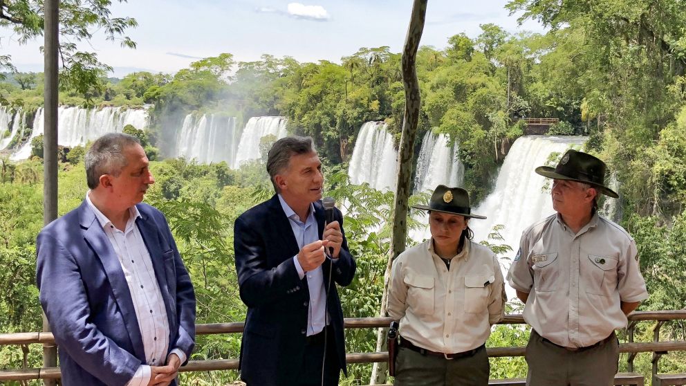 El presidente Macri en el Parque Nacional Iguazú