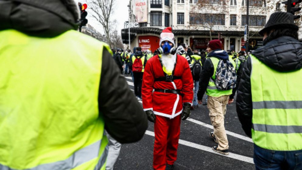 Protestas en Francia en tiempos de fiestas navideñas