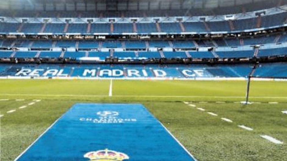 El estadio Bernabéu se prepara para recibir a los argentinos