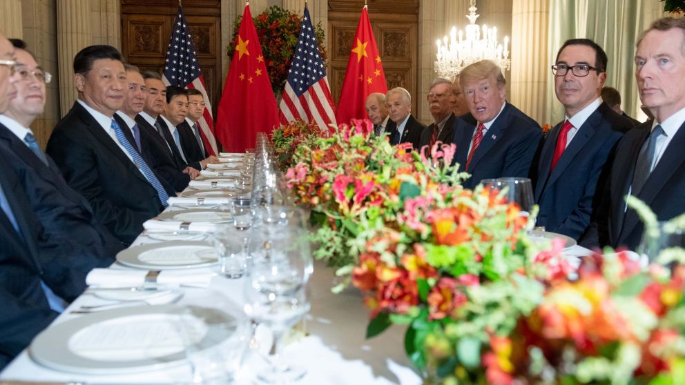 Donald Trump y Xi Jinping se juntaron en uno de los salones privados del Palacio Duhau Park Hyatt