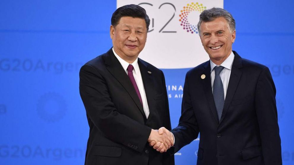 Macri y el presidente chino, Xi Jinping 