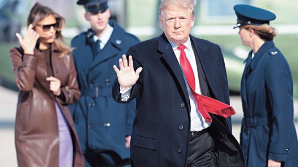 La llegada de Trump estaba prevista para última hora de ayer