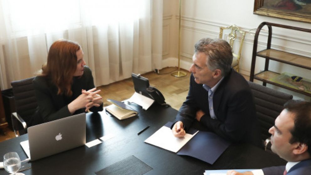 El Presidente en una reunión ayer en la Casa Rosada