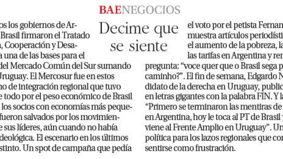 Decime que se siente