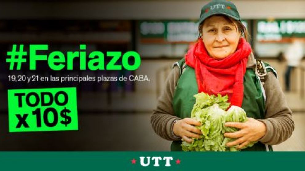 "Feriazo" en Plaza de Mayo: productores venden verduras $10 el kilo