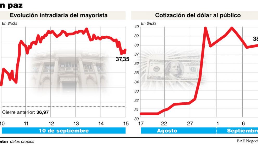Caputo puso los dólares y le marcó un techo a la divisa, que subió 39 centavos
