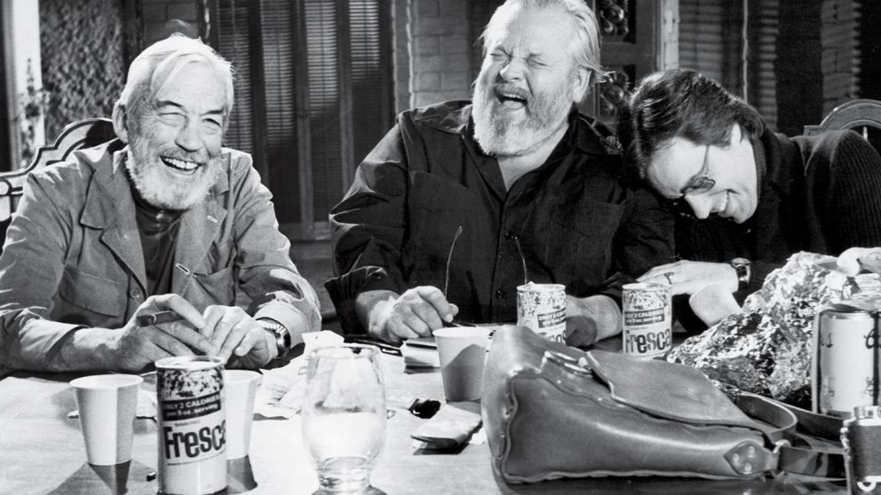 Huston, Welles y Bogdanovich en el rodaje de la pel�cula