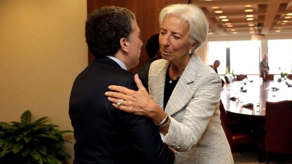 Nicolás Dujovne y Christine Lagarde, presidenta del FMI