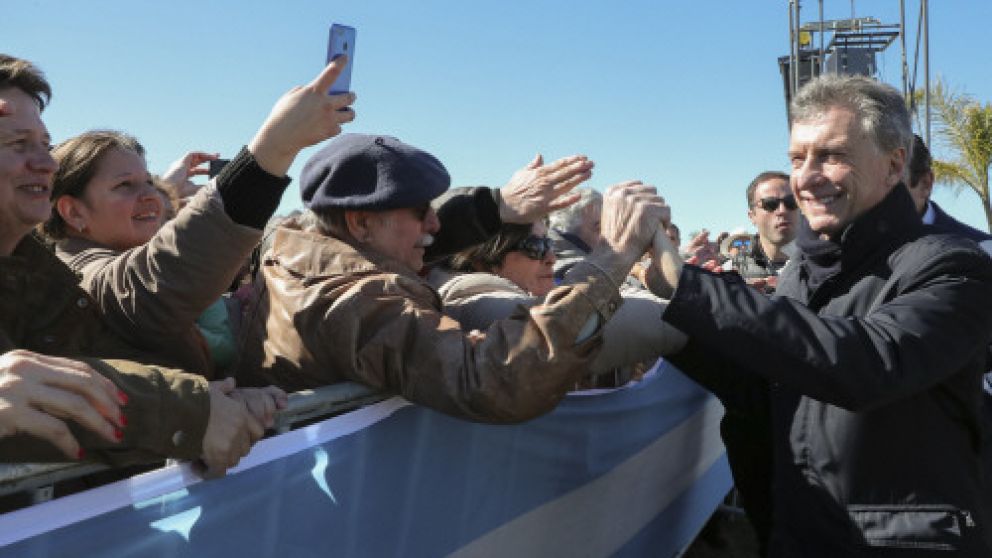 Macri visitó ayer la localidad bonaerense de Dolores