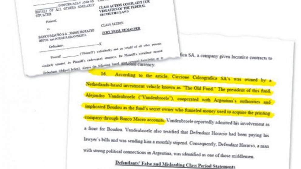 Buscan iniciar demanda contra el Macro en Nueva York por Ciccone