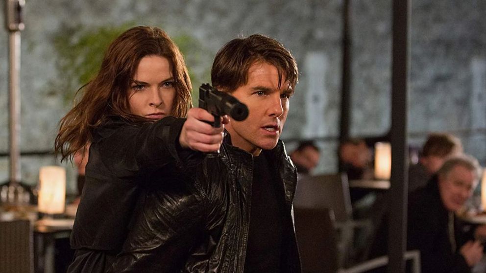 Tom Cruise y Rebecca Ferguson en Misión Imposible