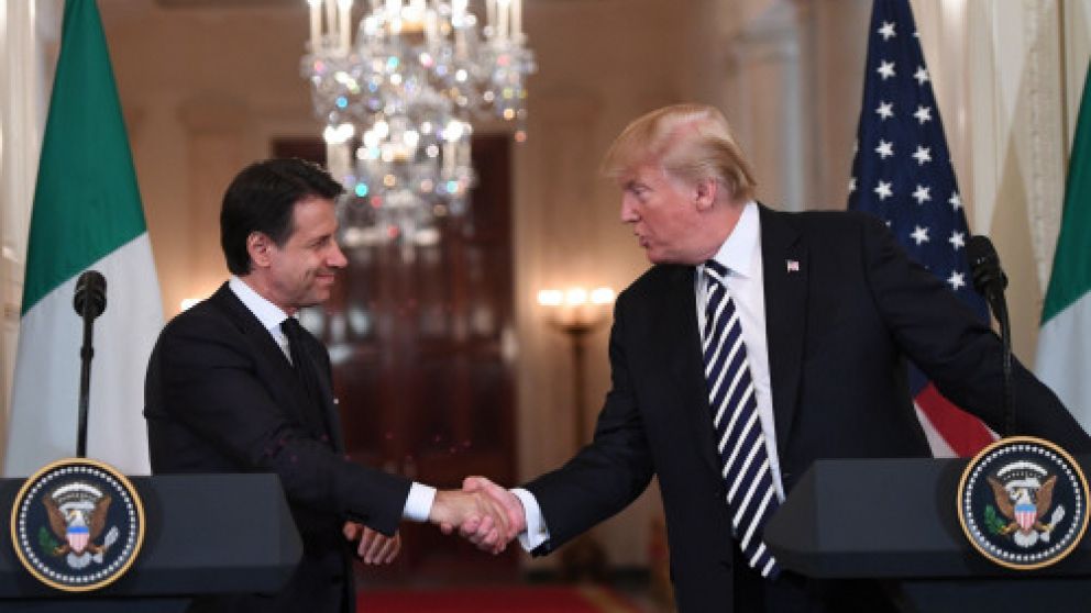 Trump elogió enfáticamente al primer ministro Conte