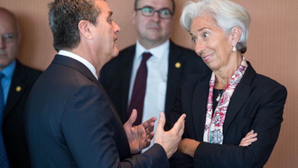 Lagarde con Azevedo, de la OMC, en una reunión reciente