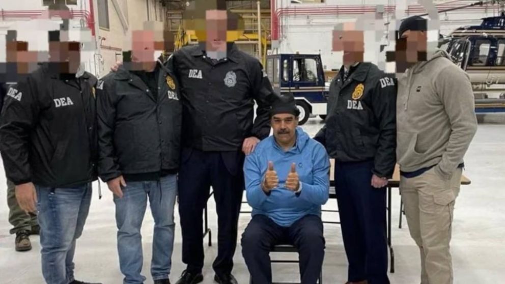 Nicol�s Maduro tras ser capturado.