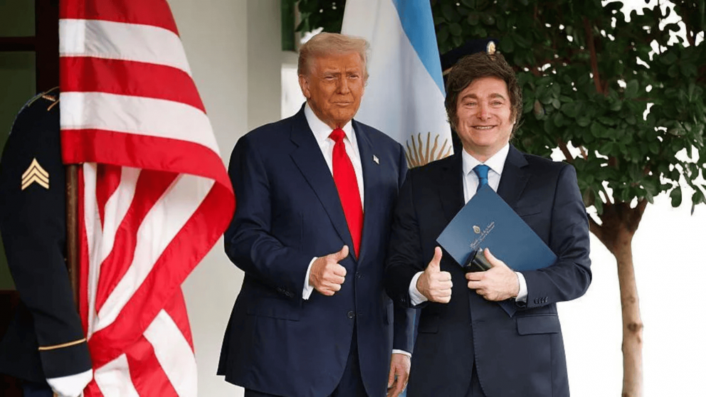 Donald Trump y el presidente Javier Milei