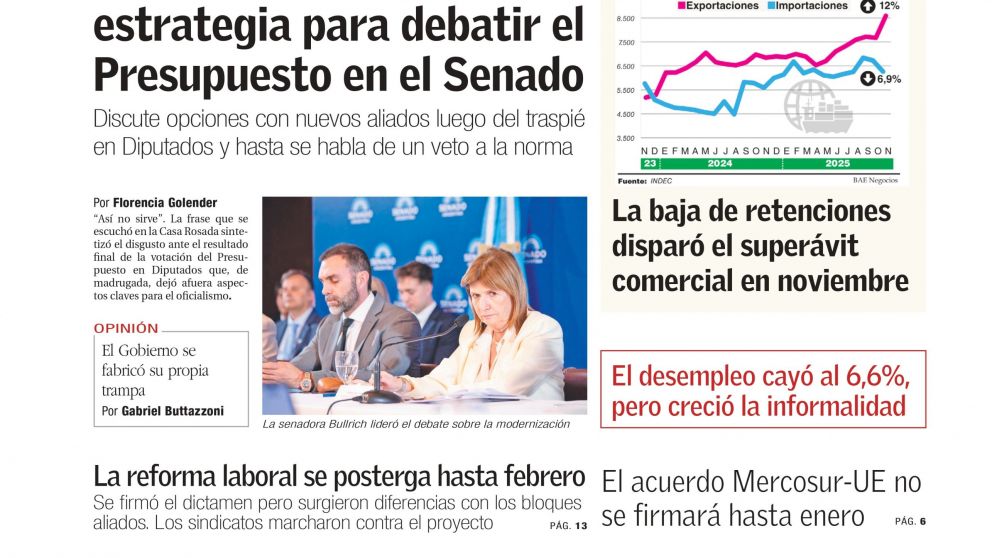 La tapa de BAE Negocios