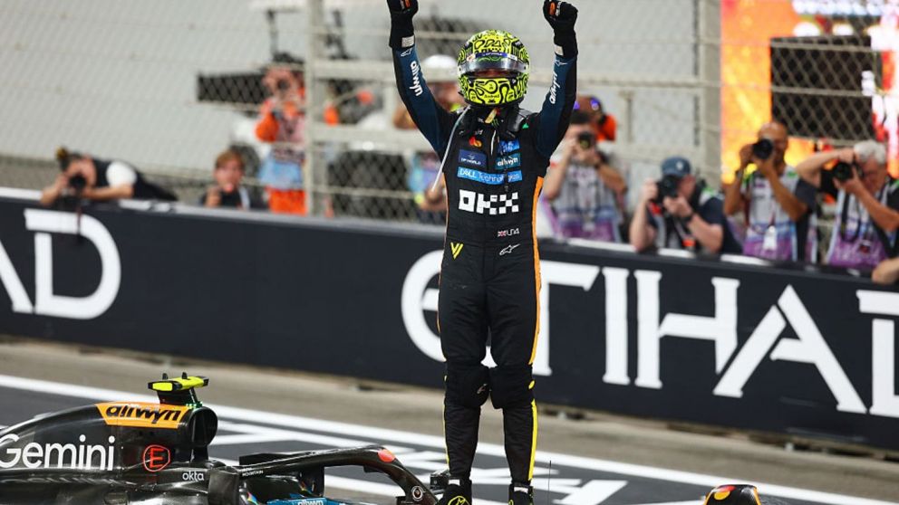 Lando Norris celebró su primer título mundial en Abu Dabi tras un año de enorme regularidad.