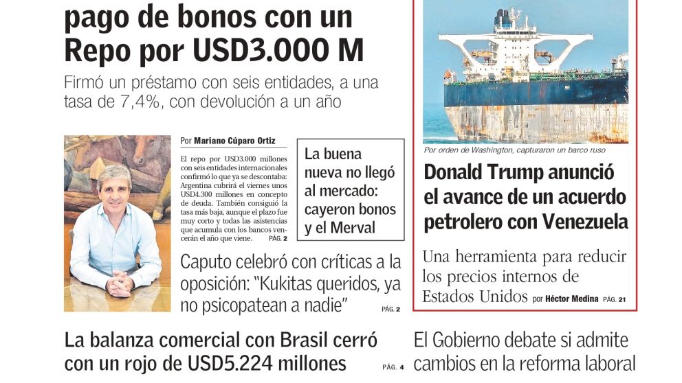 Caputo garantiza el pago del viernes y defiende el REPO: los temas del día en BAE Negocios