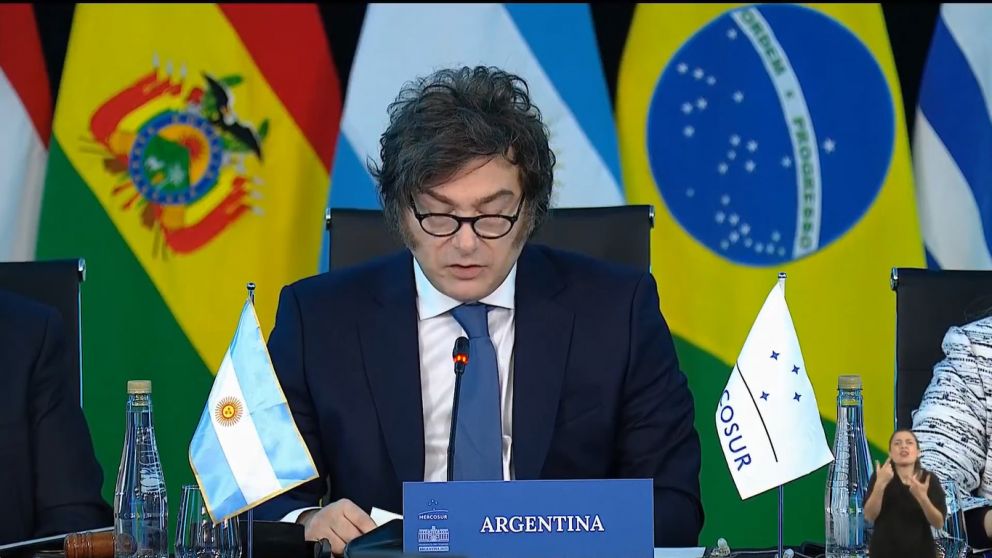 El discurso de Milei en el Mercosur y un gesto que lo aleja más de Lula.