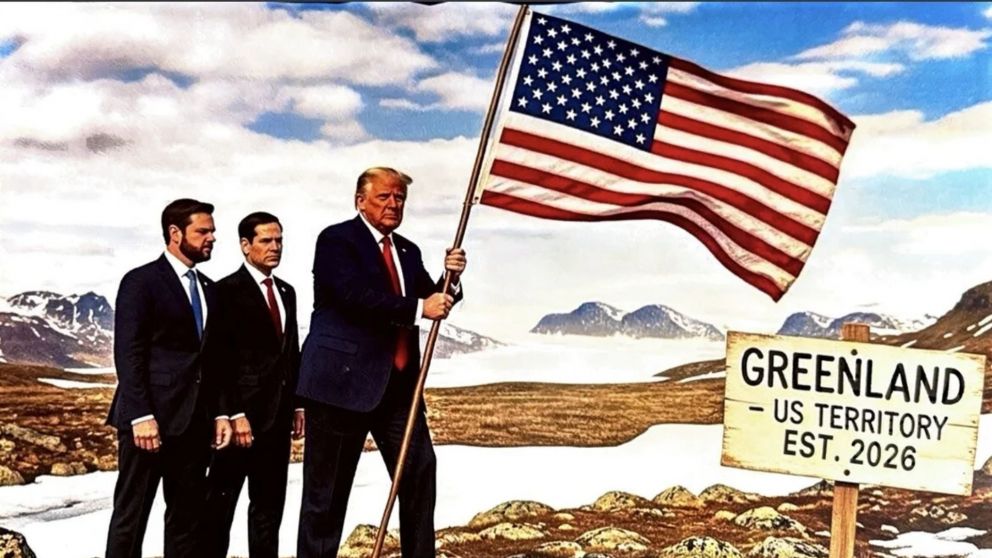 Donald Trump publicó un mensaje para Groenlandia en la red social Truth Social.