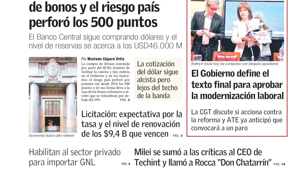 La tapa de BAE Negocios