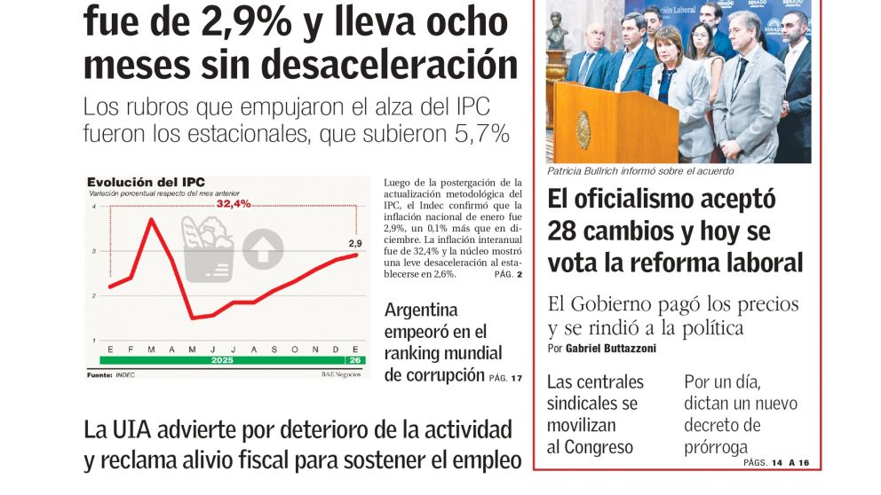 La tapa de BAE Negocios