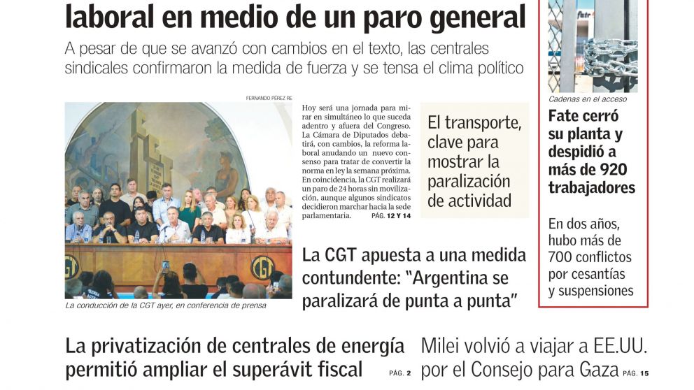 Se vota la reforma laboral en Diputados y hace su debut el Consejo de Paz: los temas del día en BAE Negocios