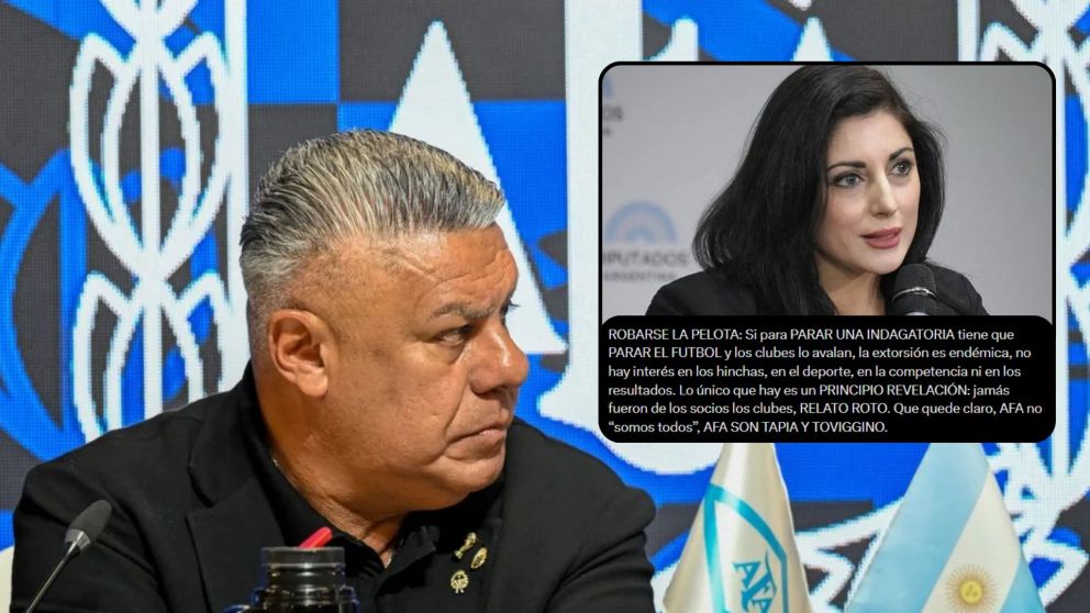 Juliana Santillán acusó al "Chiqui" Tapia de "robarse la pelota"