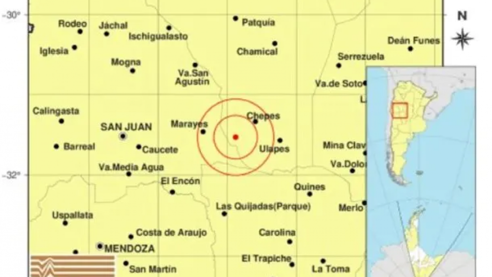 El movimiento telúrico se registró a 147 kilómetros de profundidad a las 14.13 de este sábado