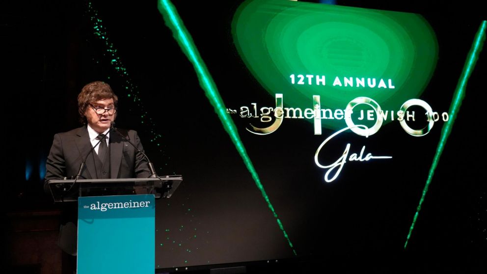 El presidente Javier Milei participó de la Gala Anual J100 de The Algemeiner