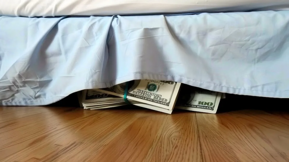 Muchos argentinos desconfían del sistema bancario y siguen guardando sus dólares debajo del colchón