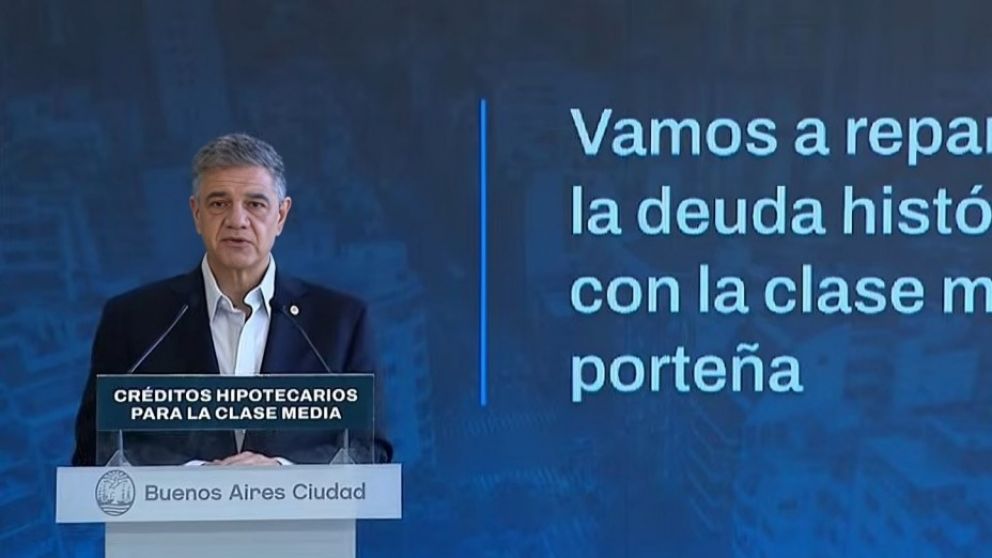 Jorge Macri dijo que "el crédito está diseñado para que la cuota no impacte en más del 35% de los ingresos familiares"