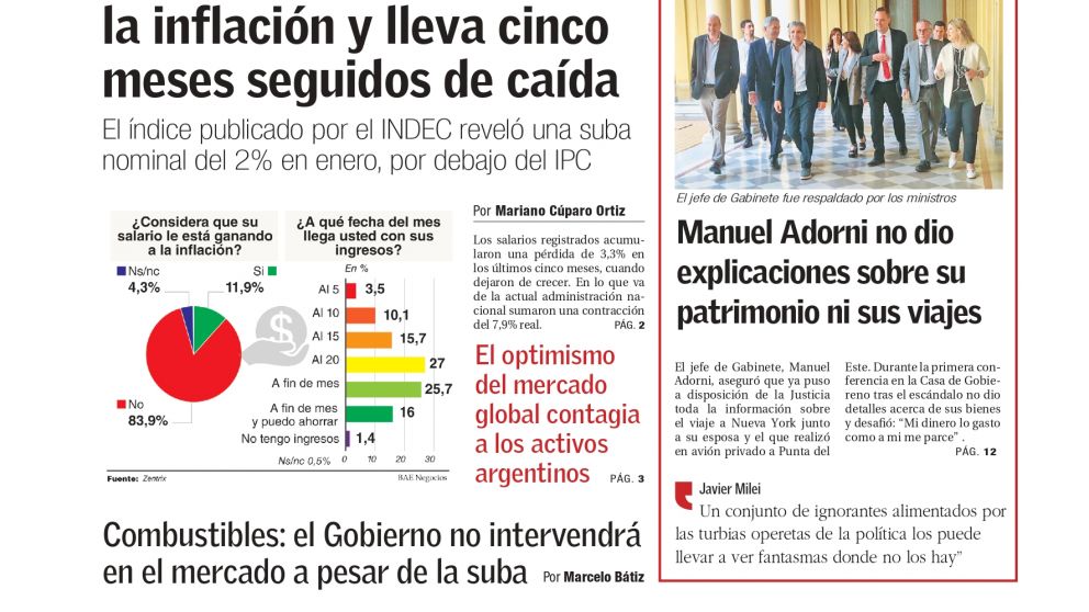 La tapa de BAE Negocios