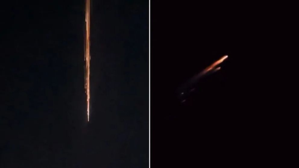 El objeto fue visible durante varios segundos y dej� una estela de fragmentos incandescentes sobre el cielo patag�nico