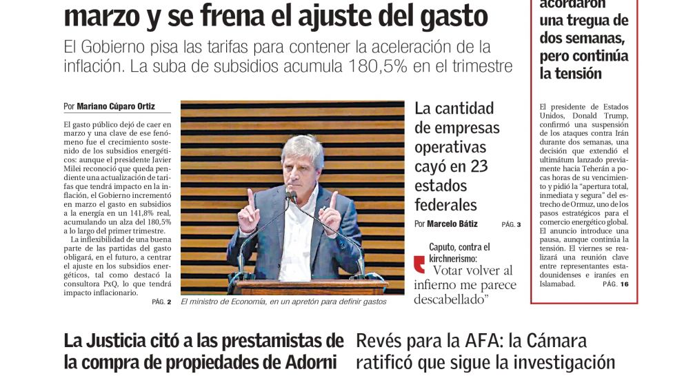 La tapa de BAE Negocios
